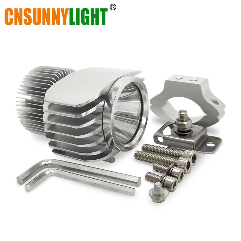 CNSUNNYLIGHT Motorcycle LED Headlight Spotlight 18W 2700Lm Super Bright White Moto Fog DRL Headlamp Hunting Driving Spot Lights