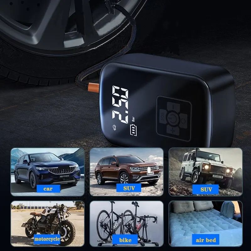 Car mounted wireless inflation pump car mini inflation pump household car dual-use high-pressure air pump