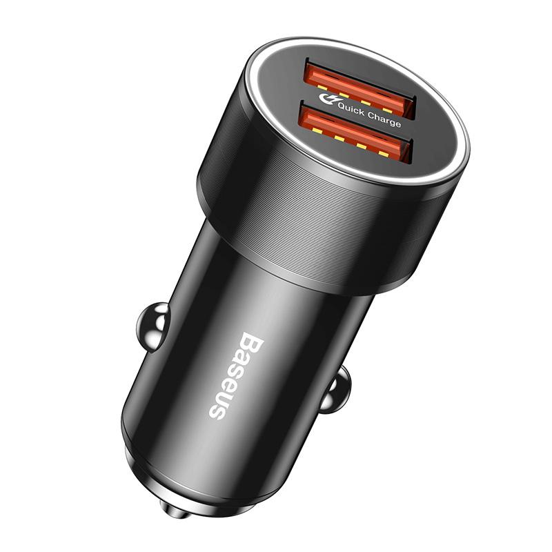 Baseus Dual USB  Charge QC 3.0 Car Charger  Fast Charging Universal 36W Car USB Charger