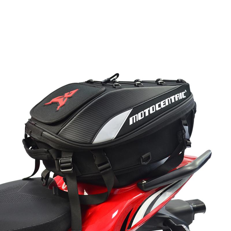 Bolsa trasera para motocicleta, resistente al agua, multifuncional, duradera, para asiento trasero de motocicleta, mochila de alta capacidad para motociclista 11-MC-0102