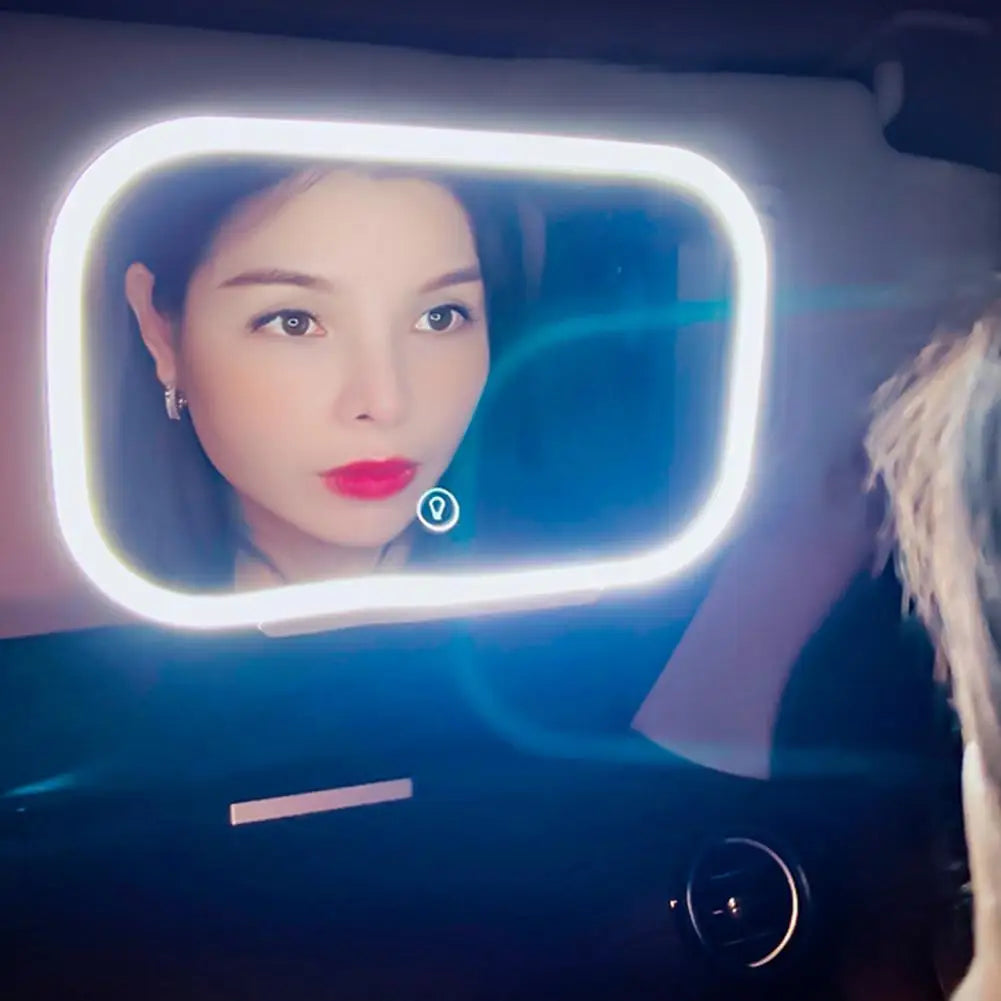 Car Visor Mirror with LED Light Car Interior Mirror Compact Large Screen Excellent 7.8-inch Car LED Visor Vanity Mirror