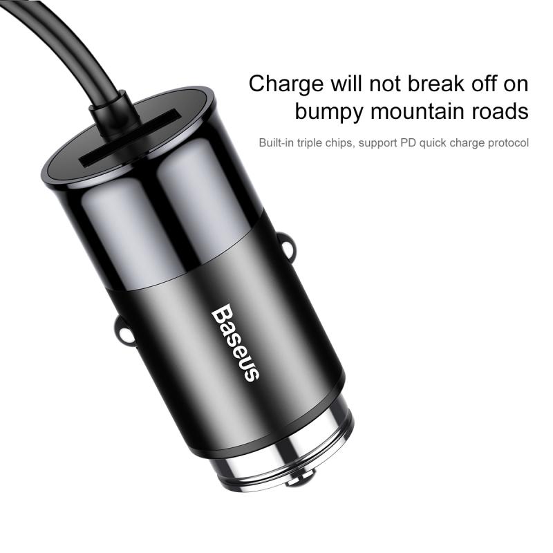 Baseus 4 USB Multi Expander Car Charger 5.5A 4 Port Fast Car Charger Adapter