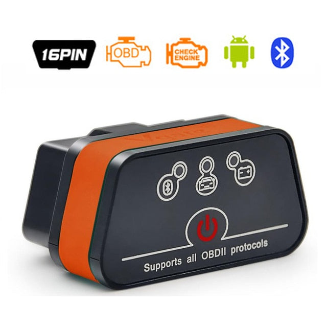 Herramienta de diagnóstico OBD2 Bluetooth/Wifi Vgate icar2 ELM327 Escáner OBD 2 Bluetooth/Wifi Mini ELM327 para lector de códigos Android/PC/IOS