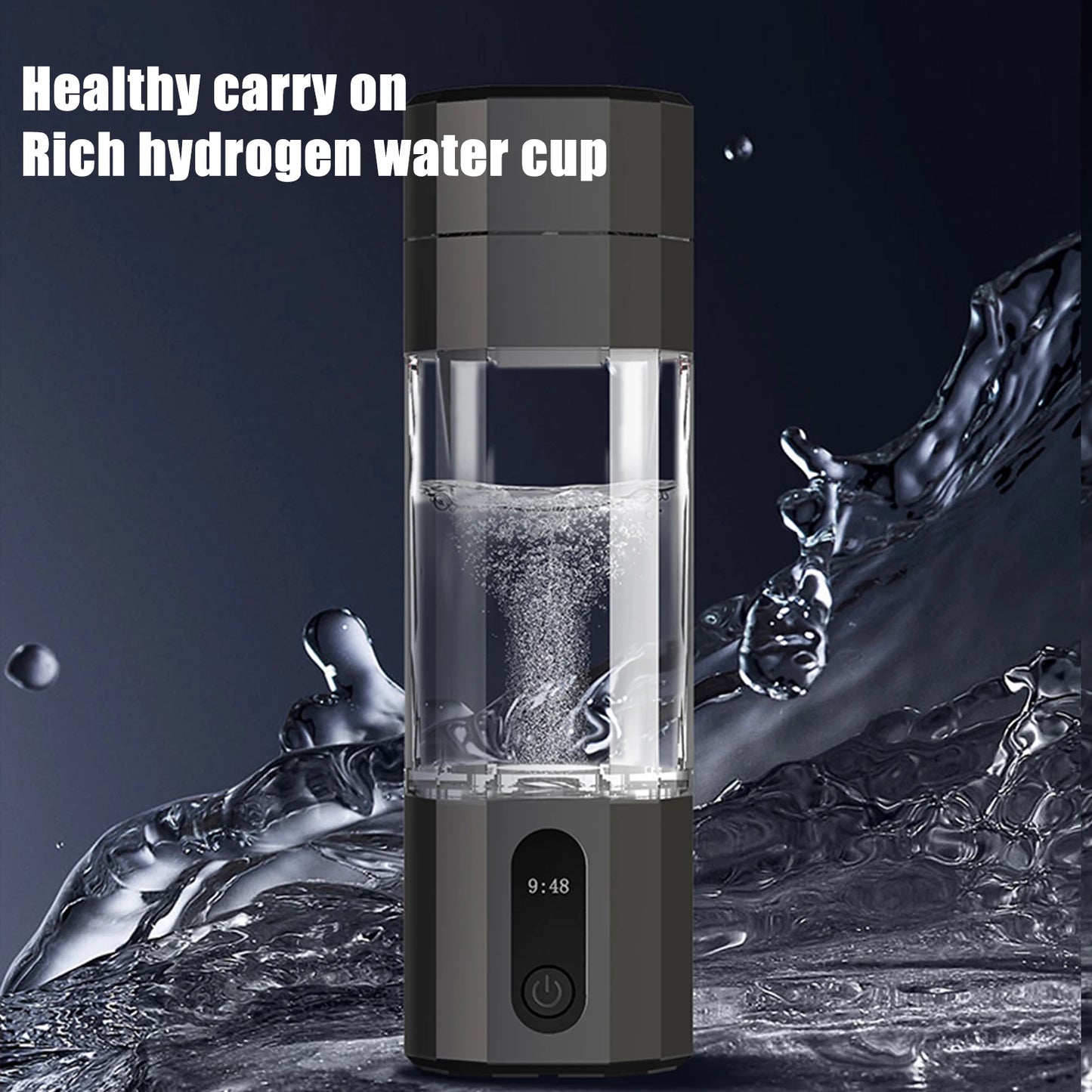 H60 6000PPB Intelligent Hydrogen Rich Water Cup Portable Water Electrolysis Hydrogen Cup Leak-Proof Mug Healthy Drinking Cup