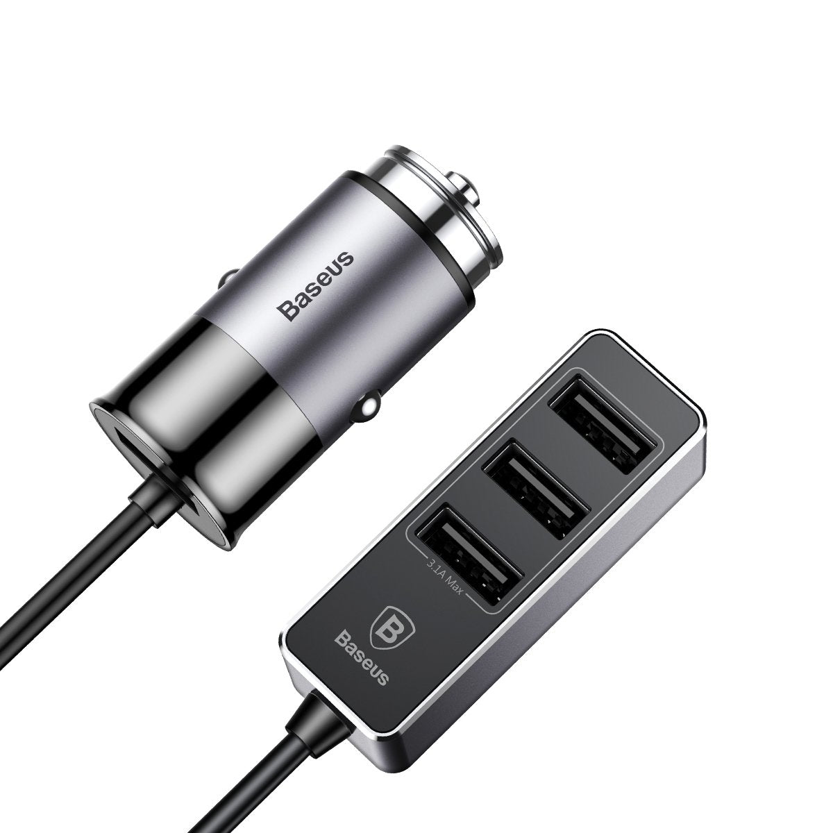 Baseus 4 USB Multi Expander Car Charger 5.5A 4 Port Fast Car Charger Adapter