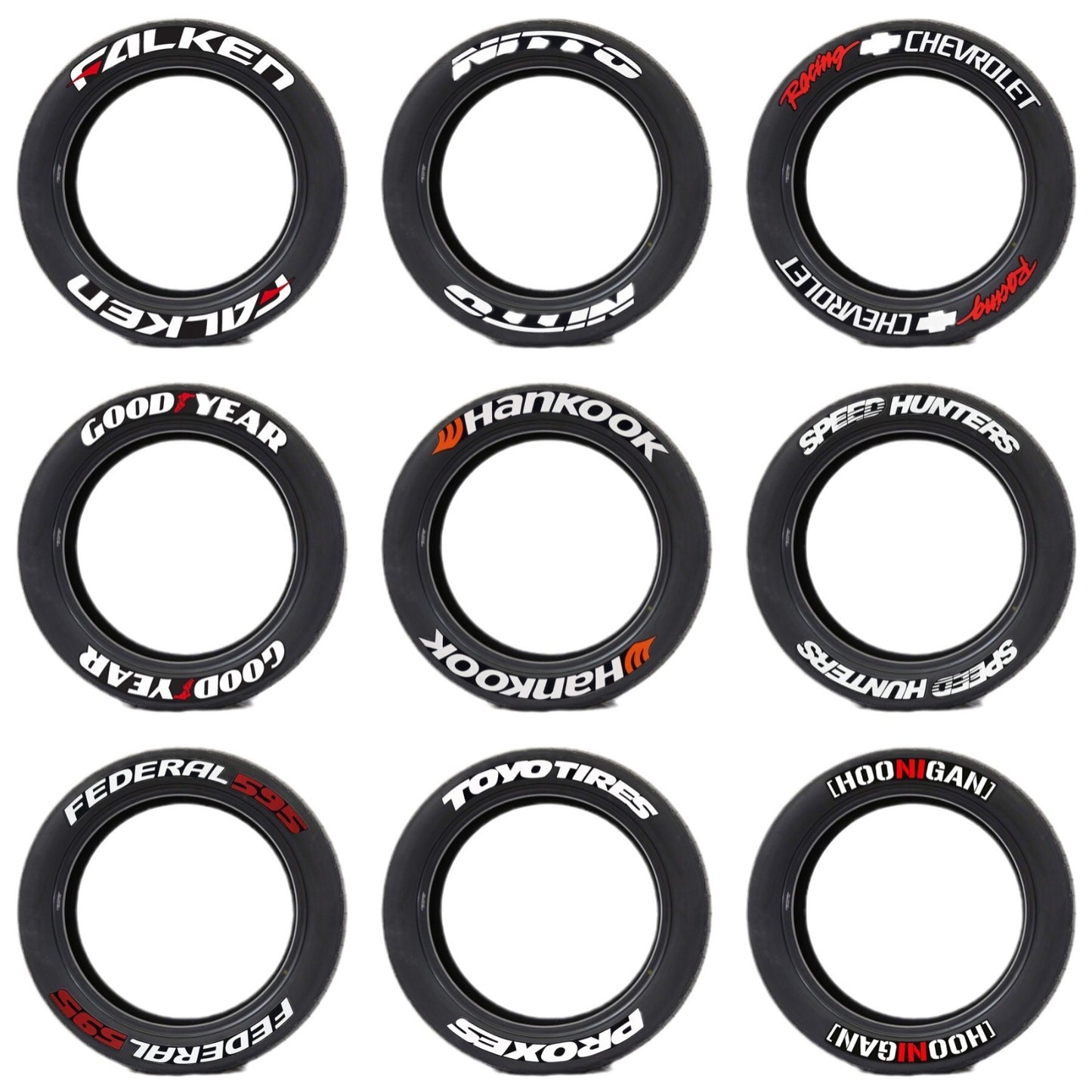 New Connected Car Tire Stickers, Tire Letter Stickers, English Letter 3D Stereoscopic Stickers