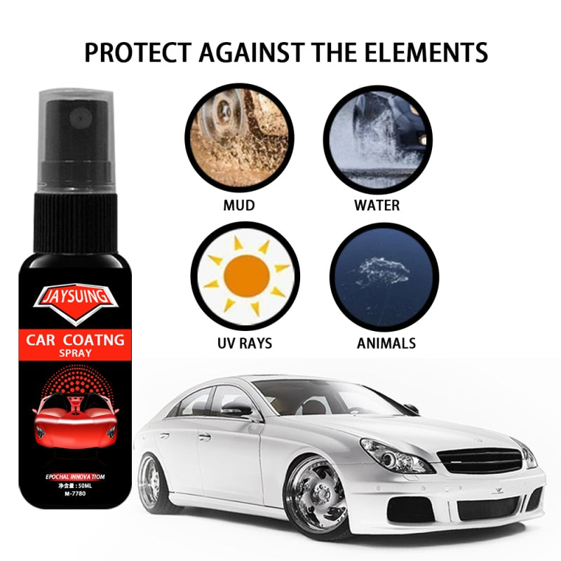 Ceramic Spray Coating Car Polish Spray Sealant Top Coat Quick Nano-Coating 30/50ML Quick Coat Ceramic Waterless Wash Shine 