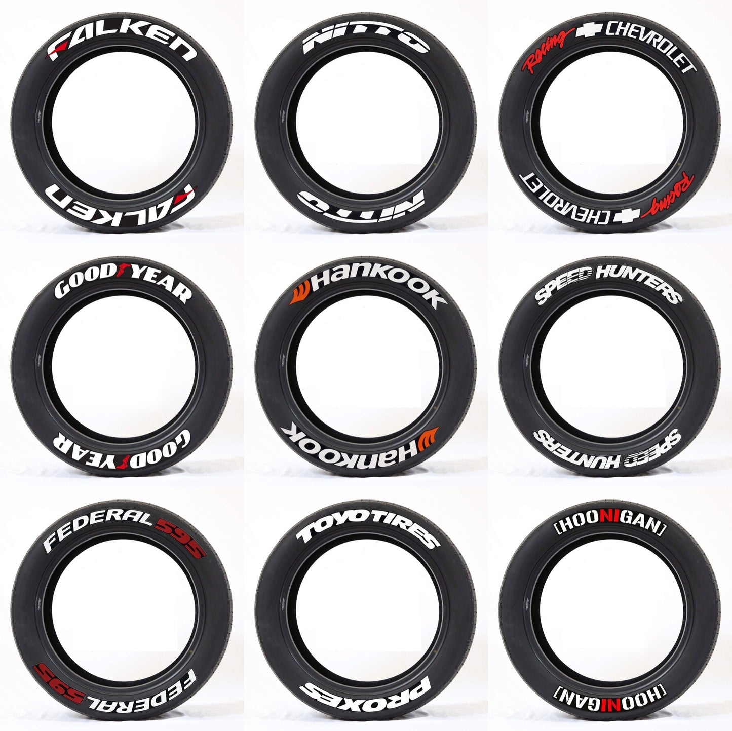 New Connected Car Tire Stickers, Tire Letter Stickers, English Letter 3D Stereoscopic Stickers