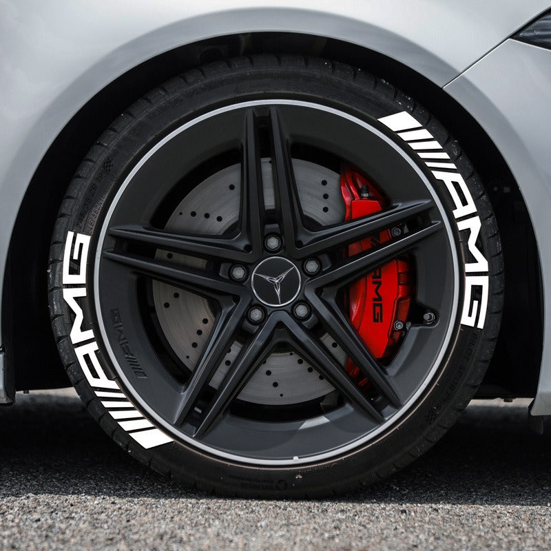 AMG car tire sticker rubber 3D three-dimensional integrated tire decoration car tire sticker