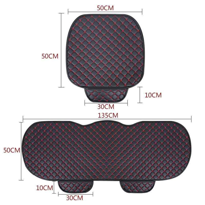 Car Seat Cover Set Universal Leather Car Seat Covers Protection Auto Seats Cushion Pad Mats Chair Protector Interior Accessories