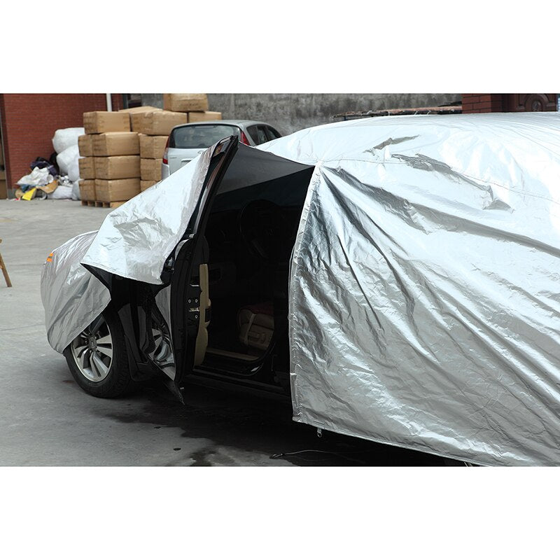 Kayme waterproof car covers outdoor sun protection cover for car reflector dust rain snow protective suv sedan hatchback full s