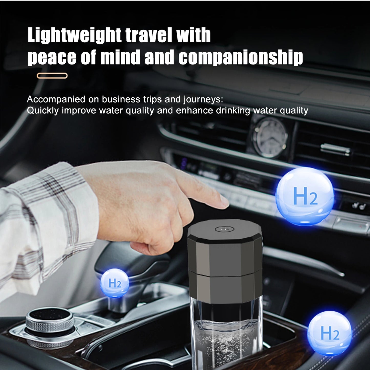 H60 6000PPB Intelligent Hydrogen Rich Water Cup Portable Water Electrolysis Hydrogen Cup Leak-Proof Mug Healthy Drinking Cup