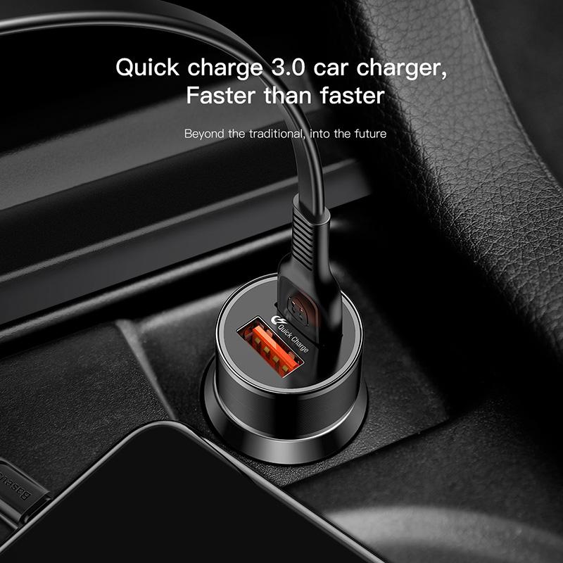 Baseus Dual USB  Charge QC 3.0 Car Charger  Fast Charging Universal 36W Car USB Charger