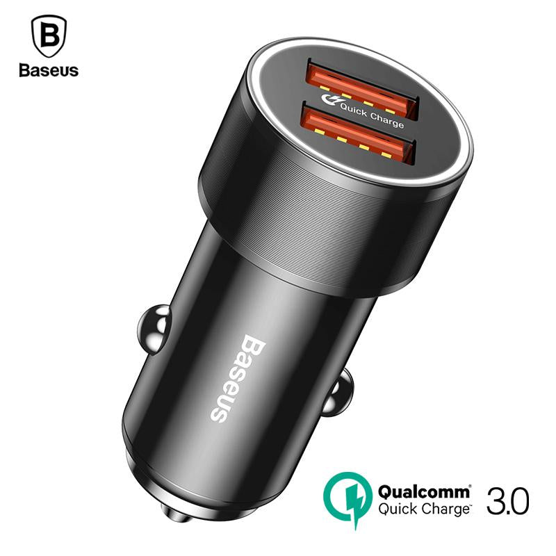 Baseus Dual USB  Charge QC 3.0 Car Charger  Fast Charging Universal 36W Car USB Charger