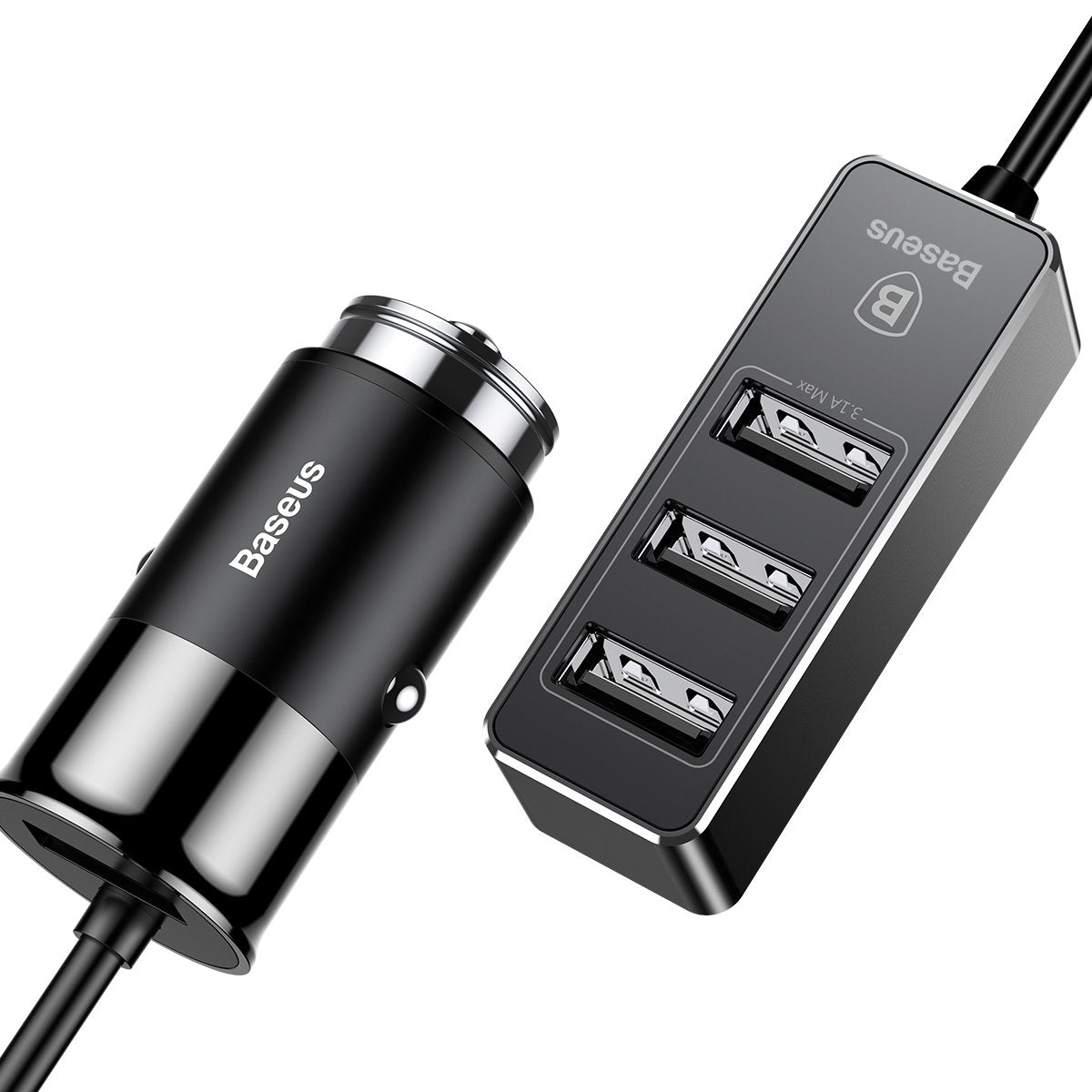 Baseus 4 USB Multi Expander Car Charger 5.5A 4 Port Fast Car Charger Adapter