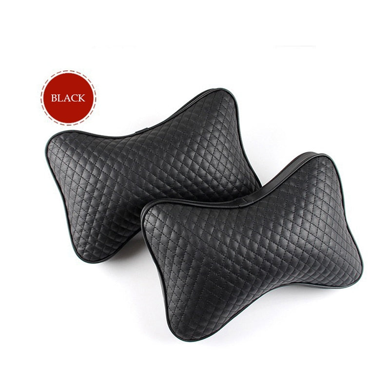 1 pair Luxury Linen material car headrest pillow Unisex Breathable Auto Neck Rest Headrest Cushion Pillows 4 seasons Universal