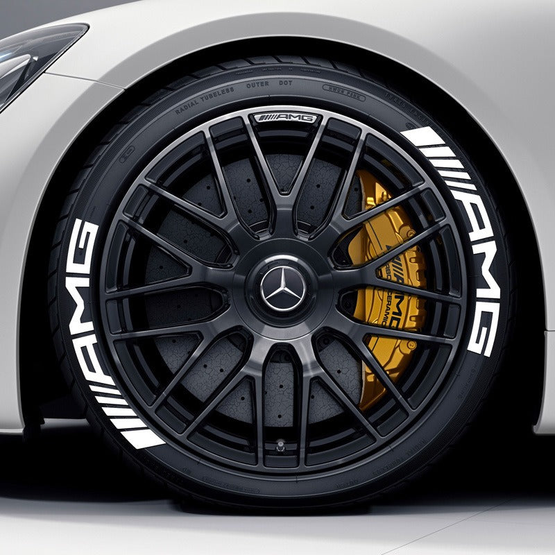 AMG car tire sticker rubber 3D three-dimensional integrated tire decoration car tire sticker