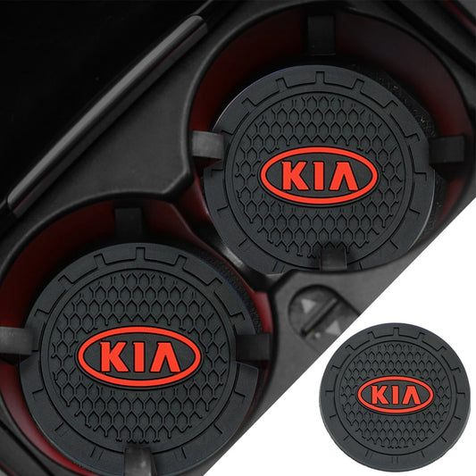 2pcs Car Cup Holder Mat Silicagel water Coaster Decoration For KIA K2 K3 K5 Sorento Sportage R Rio Soul cap car styling