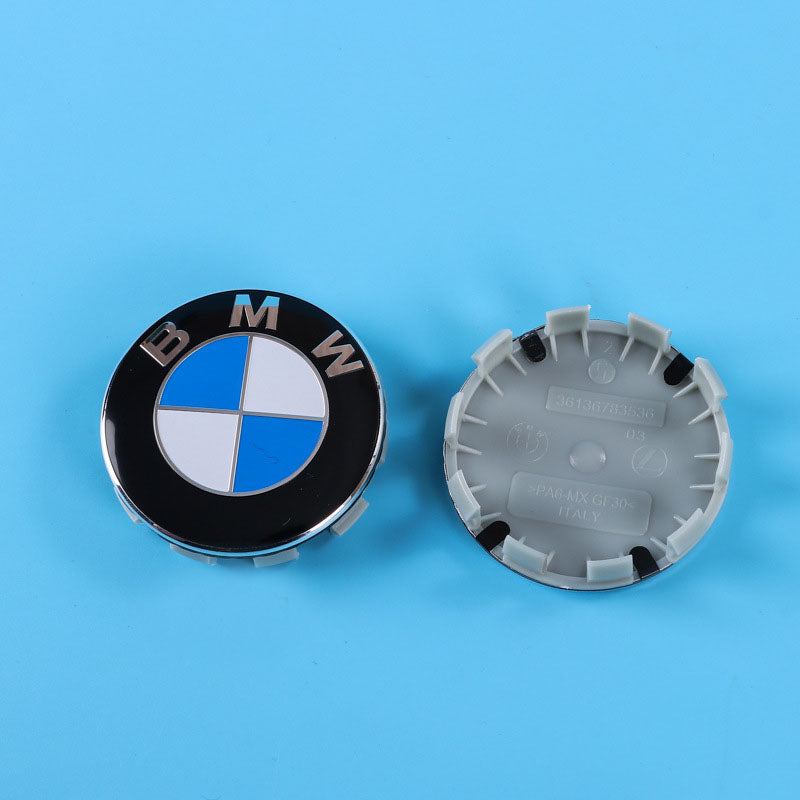 Adecuado para cubiertas de cubo de rueda estándar delanteras y traseras de BMW de 56/68 mm Serie 3 Serie 5 Logotipo X1X5X6M Logotipo de cubierta central de marca compartida