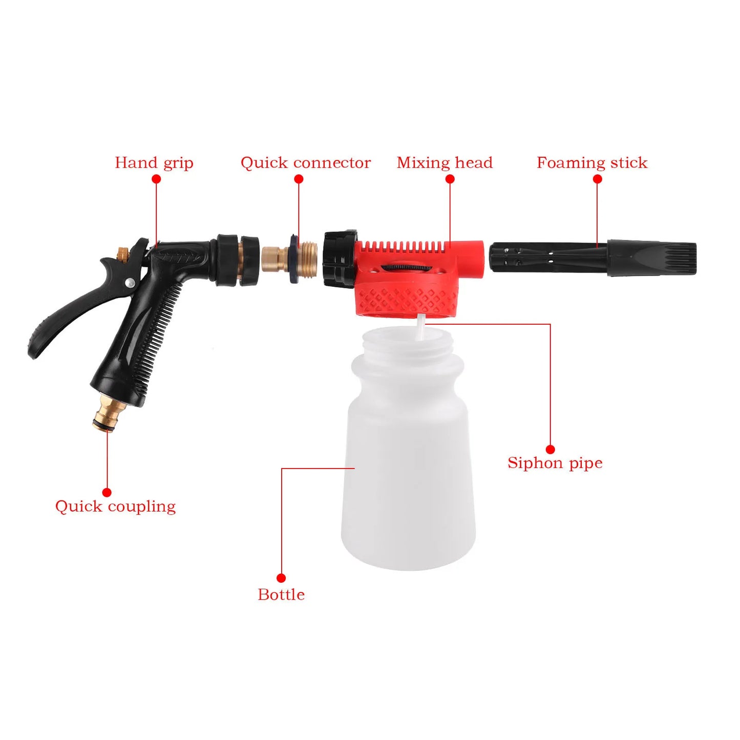 900ml Car Washing Foam Gun Car Cleaning Washing Snow Foamer Lance Car Water Soap Shampoo Sprayer Spray Foam Gun